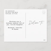 Moderne Jingle helemaal roze script foto Feestdagenkaart (Achterkant)