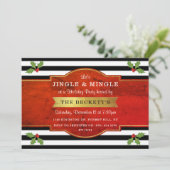 Moderne Jingle & Mingle Feestelijke Party Kaart (Staand voorkant)