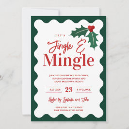 Moderne Jingle Mingle Kerstfeest Feestdagenkaart