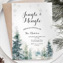 Moderne Jingle & Mingle Winter Party uitnodiging