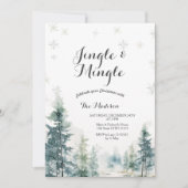 Moderne Jingle & Mingle Winter Party uitnodiging (Voorkant)