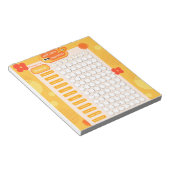 Moderne jonge Oranje zelfzorg checklist Notitieblok (Schuin)