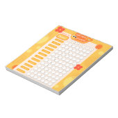 Moderne jonge Oranje zelfzorg checklist Notitieblok (Linkerzijde)