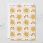 Moderne jongens eerste reis rond de zon 1e verjaar kaart (Achterkant)