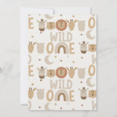 Moderne jongens maan safari wild een 1e verjaardag kaart (Achterkant)