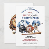 Moderne Jongens Sport Honkbal Stadion Verjaardagsf Kaart (Voorkant / Achterkant)