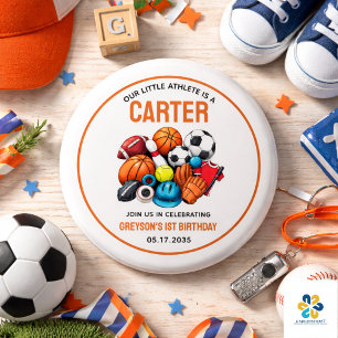 Moderne Jongens Sportballen All Star 1e Verjaardag Ronde Button 3,2 Cm