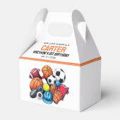 Moderne Jongens Sportballen All Star 1st Verjaarda Bedankdoosjes (Achterkant)