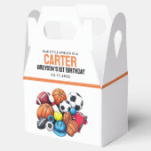 Moderne Jongens Sportballen All Star 1st Verjaarda Bedankdoosjes (Geopend)