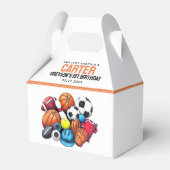 Moderne Jongens Sportballen All Star 1st Verjaarda Bedankdoosjes (Voorkant Zijde)