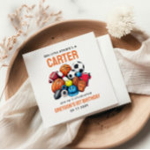 Moderne Jongens Sportballen All Star 1st Verjaarda Servet