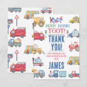 Moderne Jongens Vervoer Verjaardag Dank u kaart (Voorkant / Achterkant)