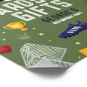 Moderne Jongens Voetbal Kaarten & Cadeaus Poster (Hoek)