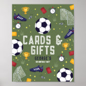 Moderne Jongens Voetbal Kaarten & Cadeaus Poster (Voorkant)