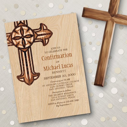 Moderne Jongens Volwassenen Bevestiging Kaart