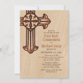 Moderne jongens Volwassenen Eerste Communie Kaart (Voorkant)