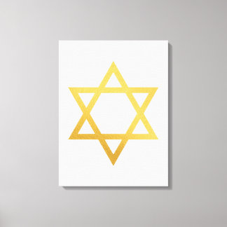 Moderne Joodse Wandkunst in Goud - Deel 2 van 3 Canvas Afdruk