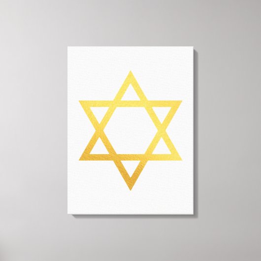 Moderne Joodse Wandkunst in Goud - Deel 2 van 3 Canvas Afdruk (Voorkant)