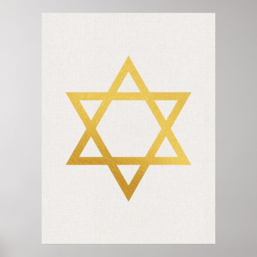Moderne Joodse Wandkunst in Goud - Deel 2 van 3 Poster (Voorkant)