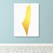 Moderne Joodse Wandkunst in Goud - Deel 3 van 3 Canvas Afdruk (Insitu (Houten vloer))