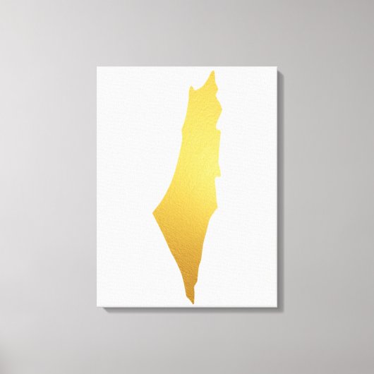 Moderne Joodse Wandkunst in Goud - Deel 3 van 3 Canvas Afdruk (Voorkant)