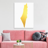 Moderne Joodse Wandkunst in Goud - Deel 3 van 3 Canvas Afdruk (Insitu (Woonkamer))
