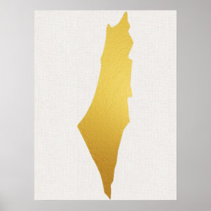 Moderne Joodse Wandkunst in Goud - Deel 3 van 3 Poster