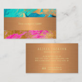 Moderne jouw naam van abstract kunstschilderkoper visitekaartje (Voorkant / Achterkant)