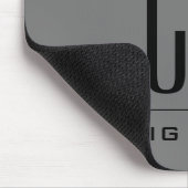 Moderne Jouw naam van de professionele monogram Muismat (Hoek)