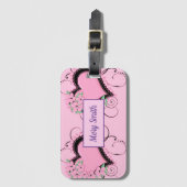 Moderne Jouw naam van Liefde Bagagelabel (Voorkant (verticaal))