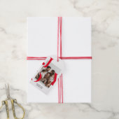Moderne JOY Kerst Foto Persoonlijke Feestdagen Cadeaulabel (Met Touw)