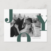 Moderne JOY kerstfoto | minimalistisch Briefkaart (Voorkant)