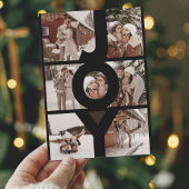 Moderne JOY meerdere foto's koppels Feestdagenkaart