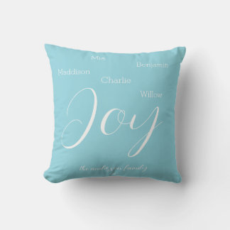 Moderne Joy Script Persoonlijke Familie Vakantie Kussen