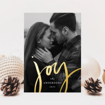 Moderne Joy Script Rood en Goud Foto