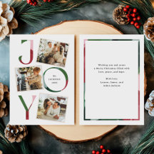 Moderne Joy Typography Kerstmis 3-foto snapshots