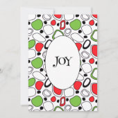 Moderne JOY Vakantie Plat Kaart – Aangepast Berich (Voorkant)