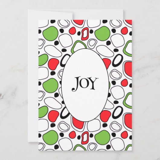 Moderne JOY Vakantie Plat Kaart – Eigen Bericht (Voorkant)