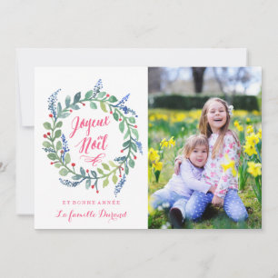 Moderne Joyeux Noël Carte De Photo De Noël Feestdagenkaart