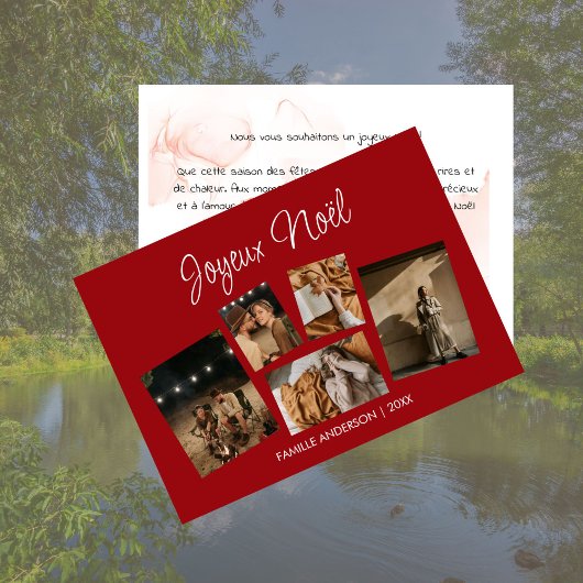 Moderne Joyeux Noël Collage de Photos de Fêtes Feestdagenkaart