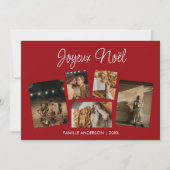 Moderne Joyeux Noël Collage de Photos de Fêtes Feestdagenkaart (Voorkant)