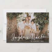 Moderne Joyeux Noel Natale foto Feestdagenkaart (Voorkant)