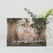 Moderne Joyeux Noel Natale foto Feestdagenkaart (Staand voorkant)