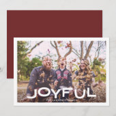 Moderne JOYFUL-serie: Kerstmis Feestdagenkaart (Voorkant / Achterkant)