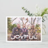 Moderne JOYFUL-serie: Kerstmis Feestdagenkaart (Staand voorkant)