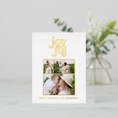 moderne joyle 3 foto folie feestdagen briefkaart (Staand Voorkant)