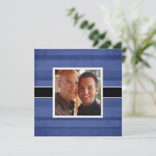 Moderne Jubileum Dinner Party Photo Invitations Kaart (Staand voorkant)