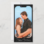 Moderne Jubileum Phone Lock Screen Photo Card (Voorkant)