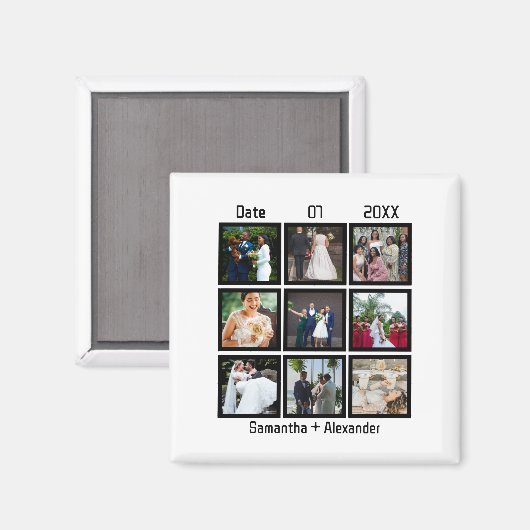 Moderne Jubileum voor aangepaste weddenschappen 9  Magneet (Voorkant / Achterkant)