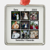 Moderne Jubileum voor aangepaste weddenschappen 9  Metalen Ornament (Voorkant)